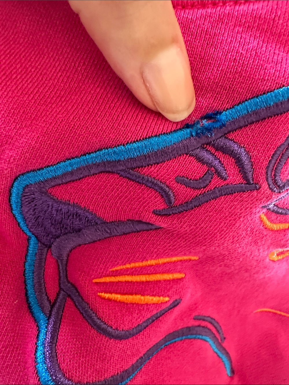 Kenzo Kids Kiki panther lion fuchsia Crew Sweatshirt Sz 8 - Picture 6 of 6